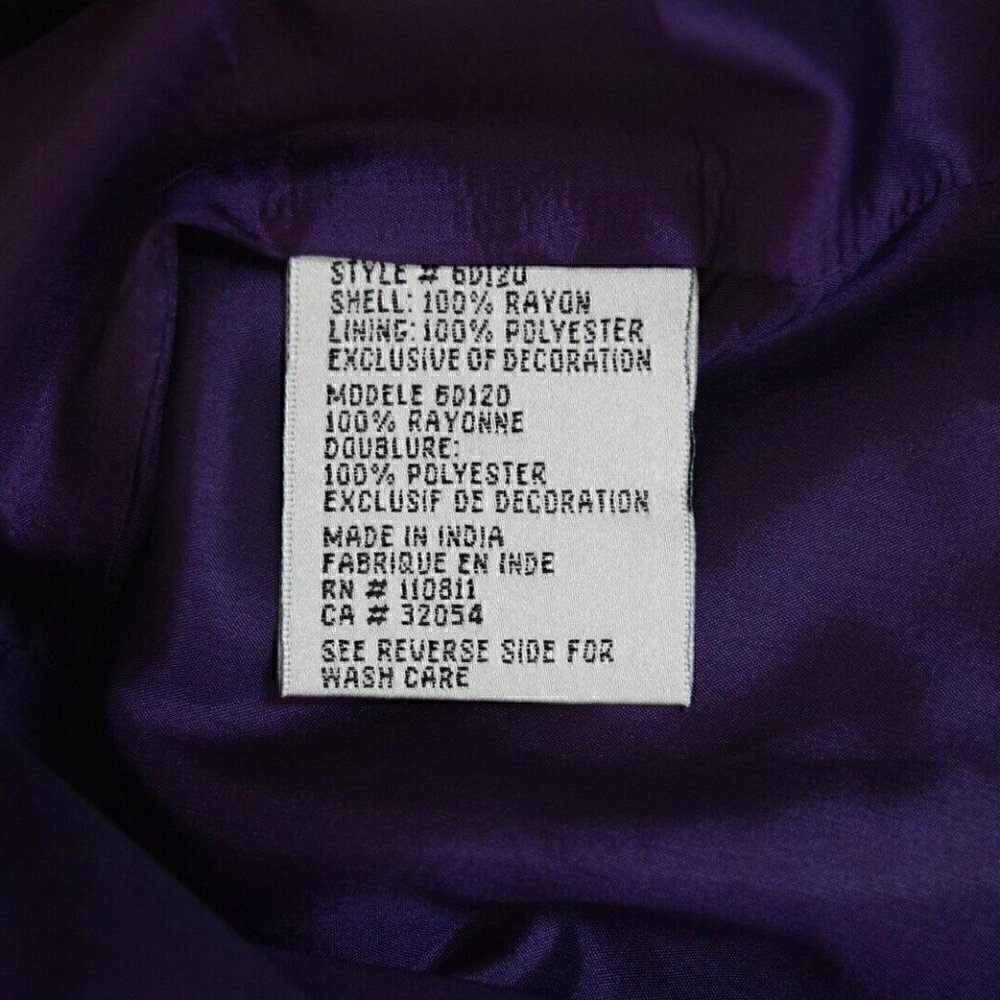 YOANA BARASCHI 'ROSETTES AND RUFFLES' PURPLE DRESS - Picture 7 of 8